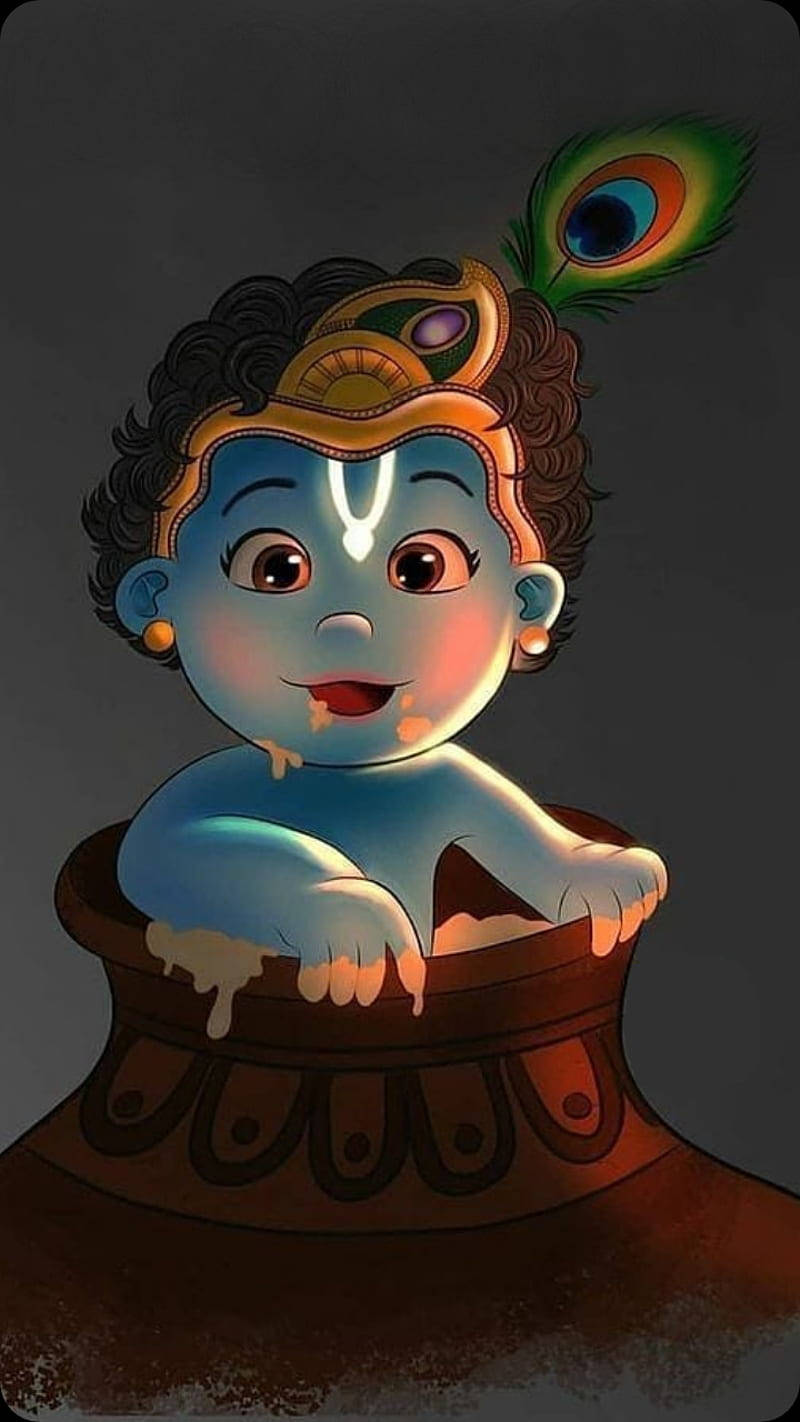 Animated Lord Krishna Wallpaper