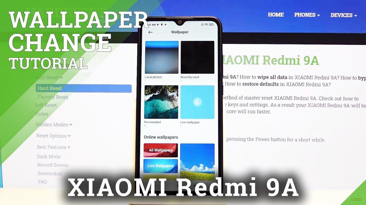 Change Wallpaper In Xiaomi Redmi 9a Set Up New Desktop