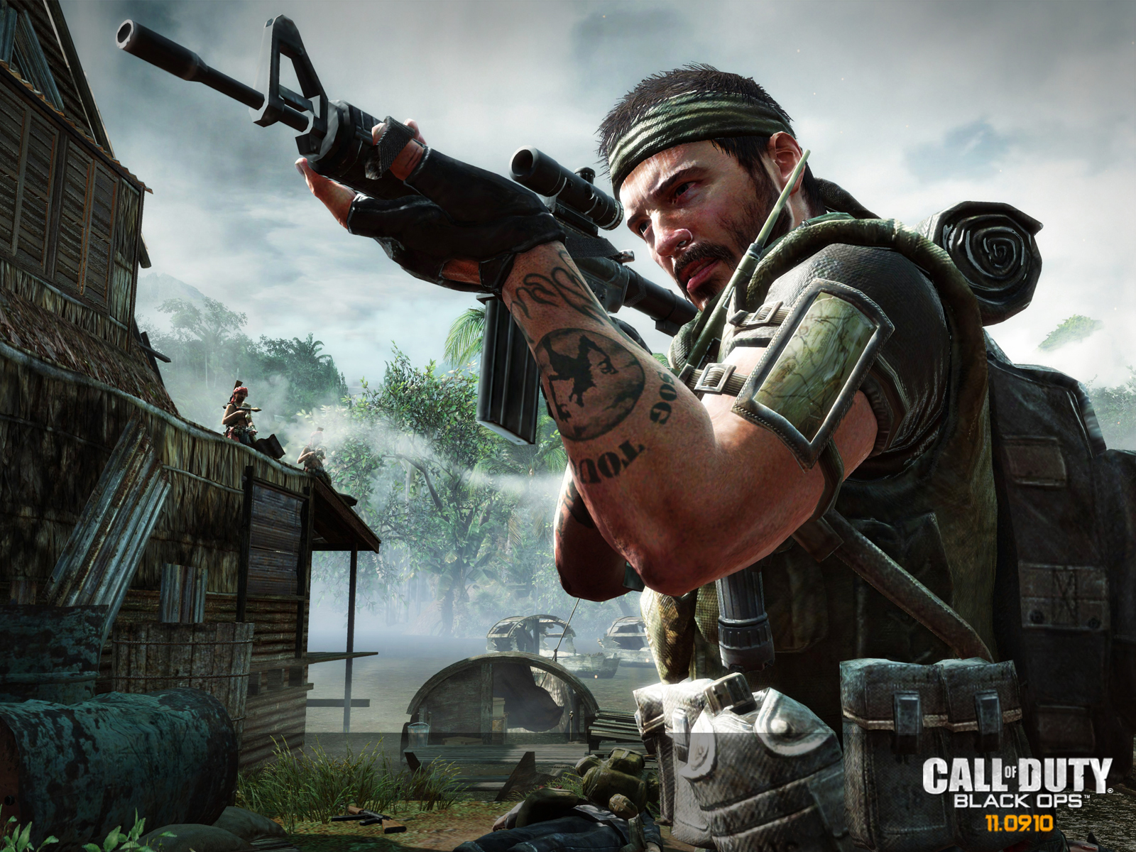 Alex Mason Taking Aim Call Of Duty Black Ops Wallpaper