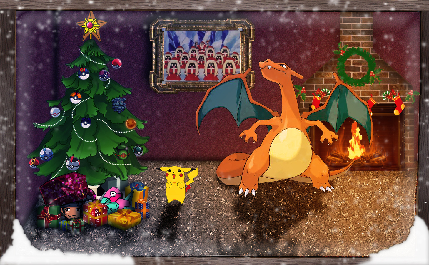 Pokemon Christmas Wallpaper By Nagiart