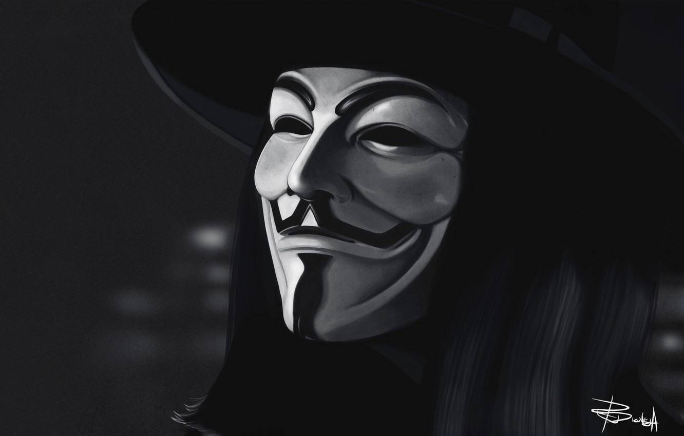 Wallpaper Red Background Mask Revenge Art Anonymous Guy