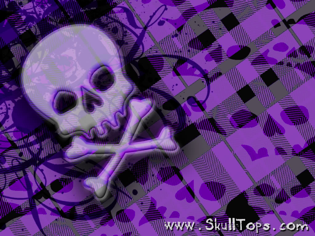 Purple Fire Skull Wallpaper
