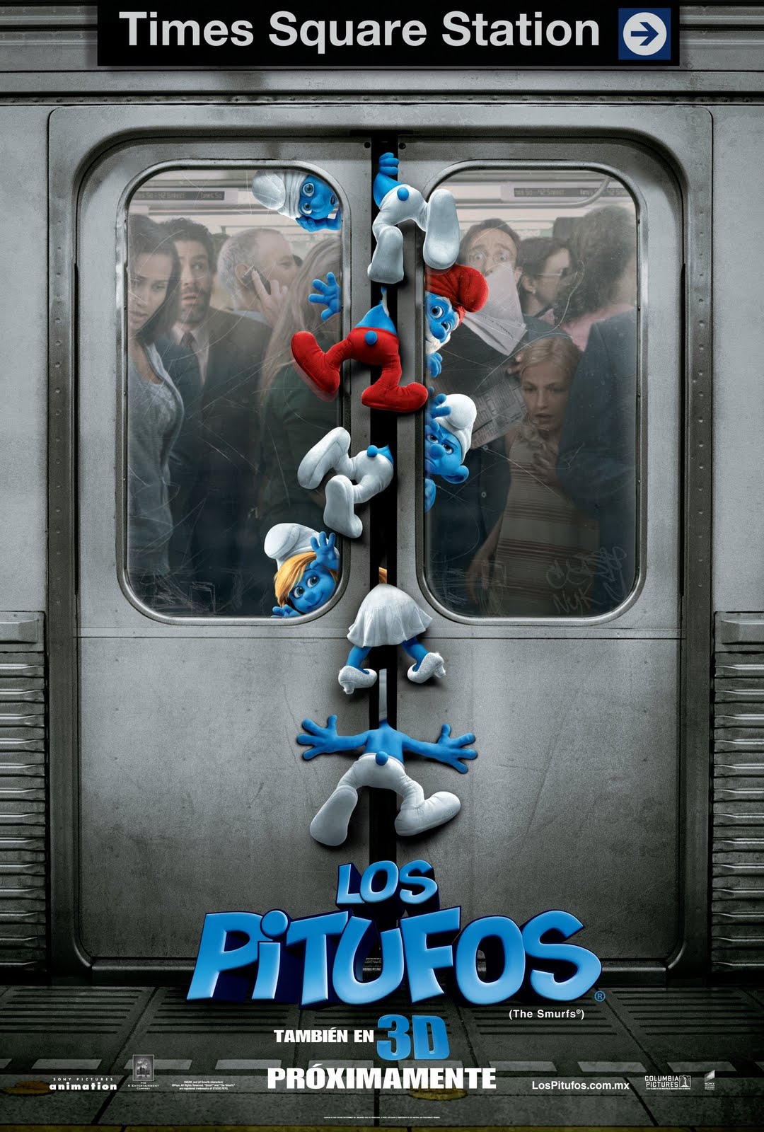 The Smurfs 3d Movie Poster Wallpaper High Resolution Background