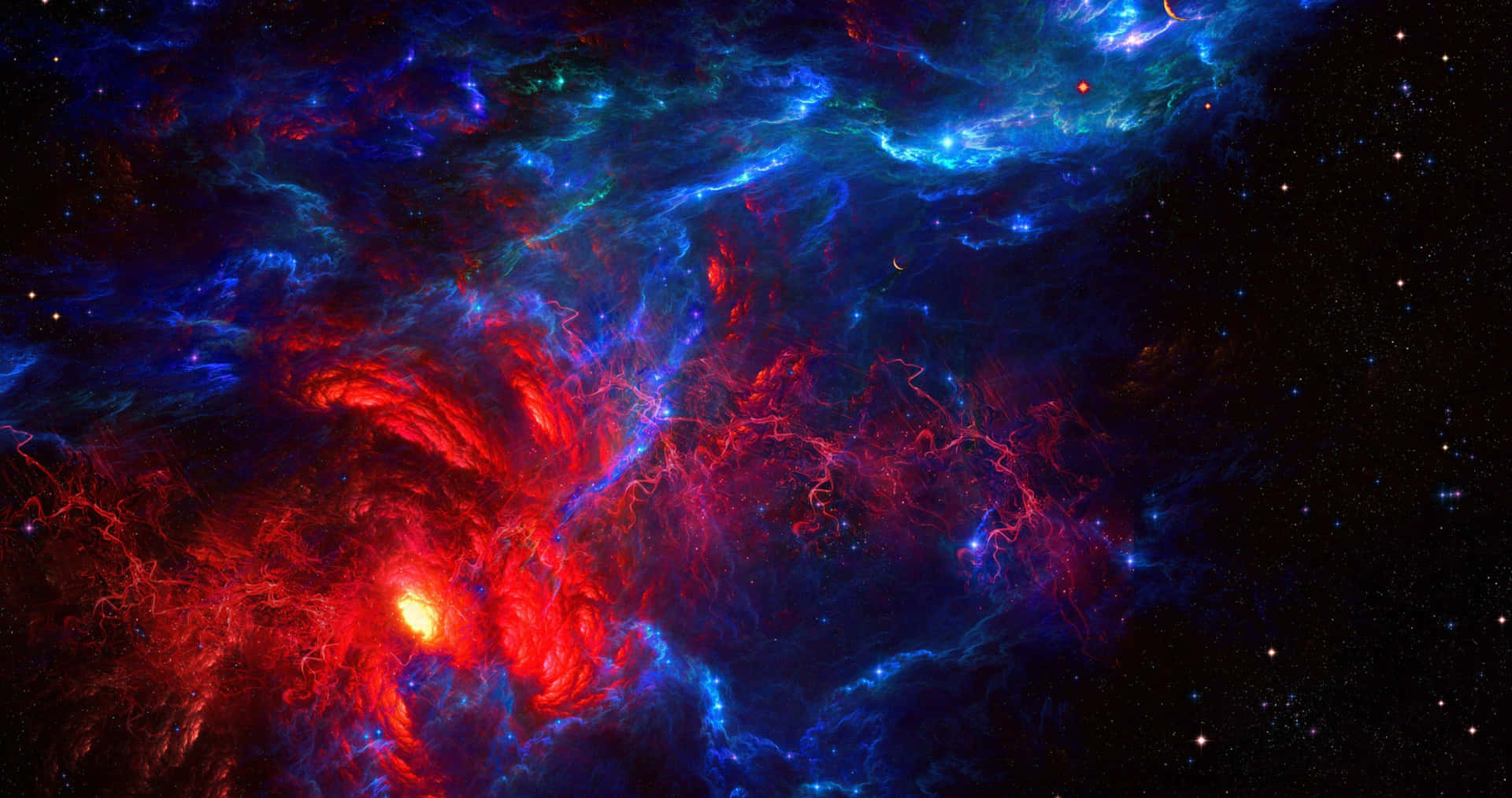 Outer Space Red 4k Wallpaper