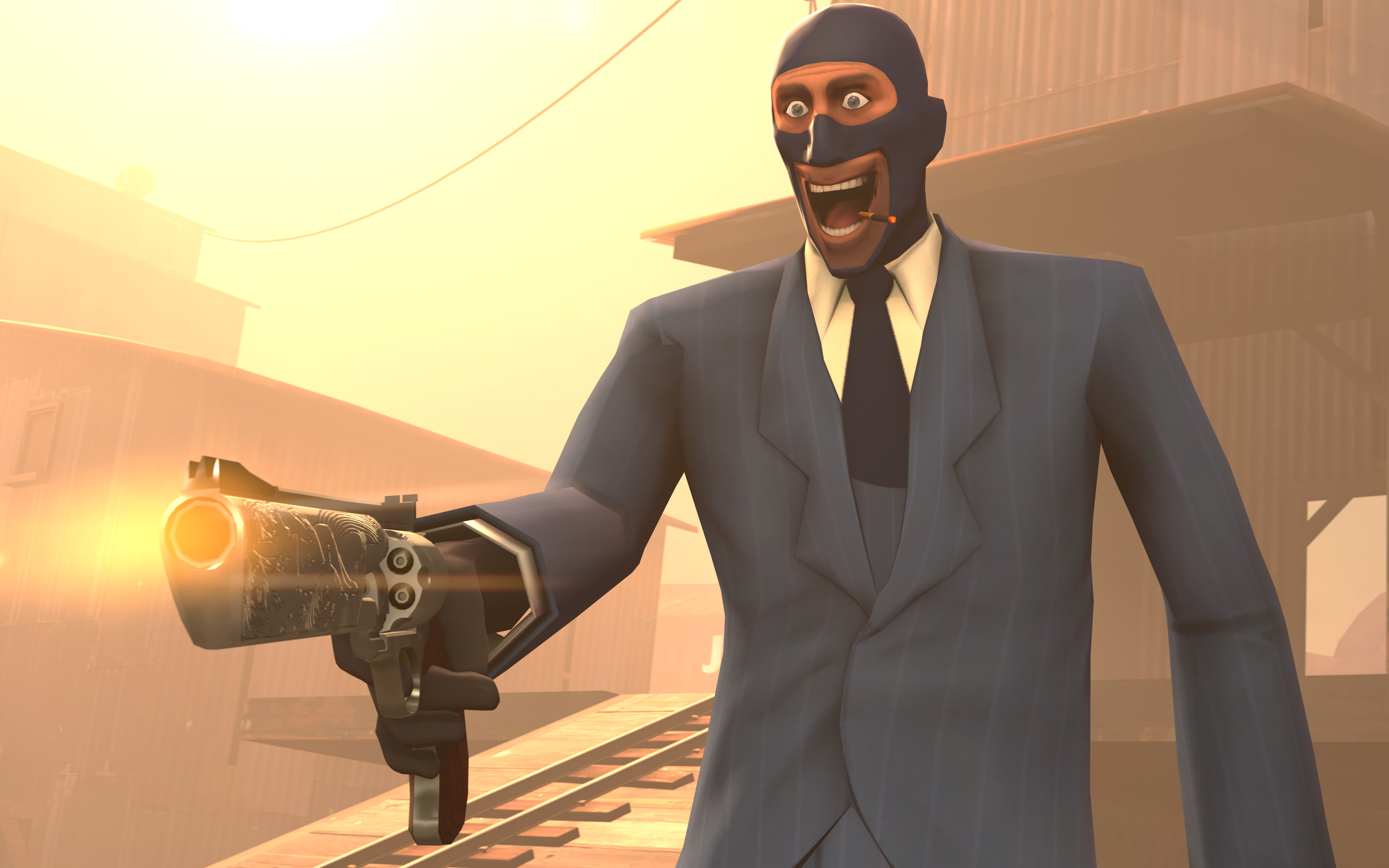 Team Fortress Wallpaper Spy With Gun By Dunkmovies