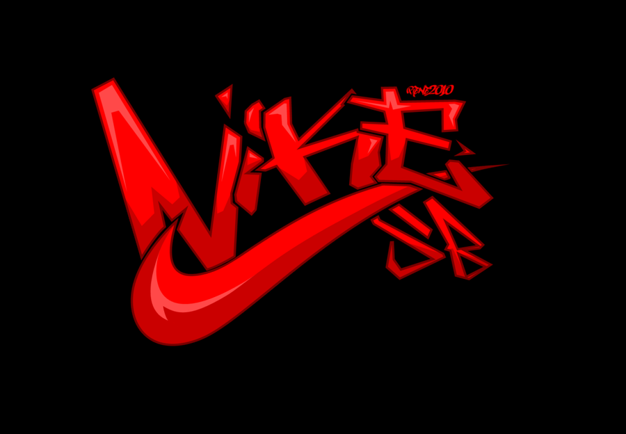 Download Nike Logo Mixed With Graffiti Art Wallpaper