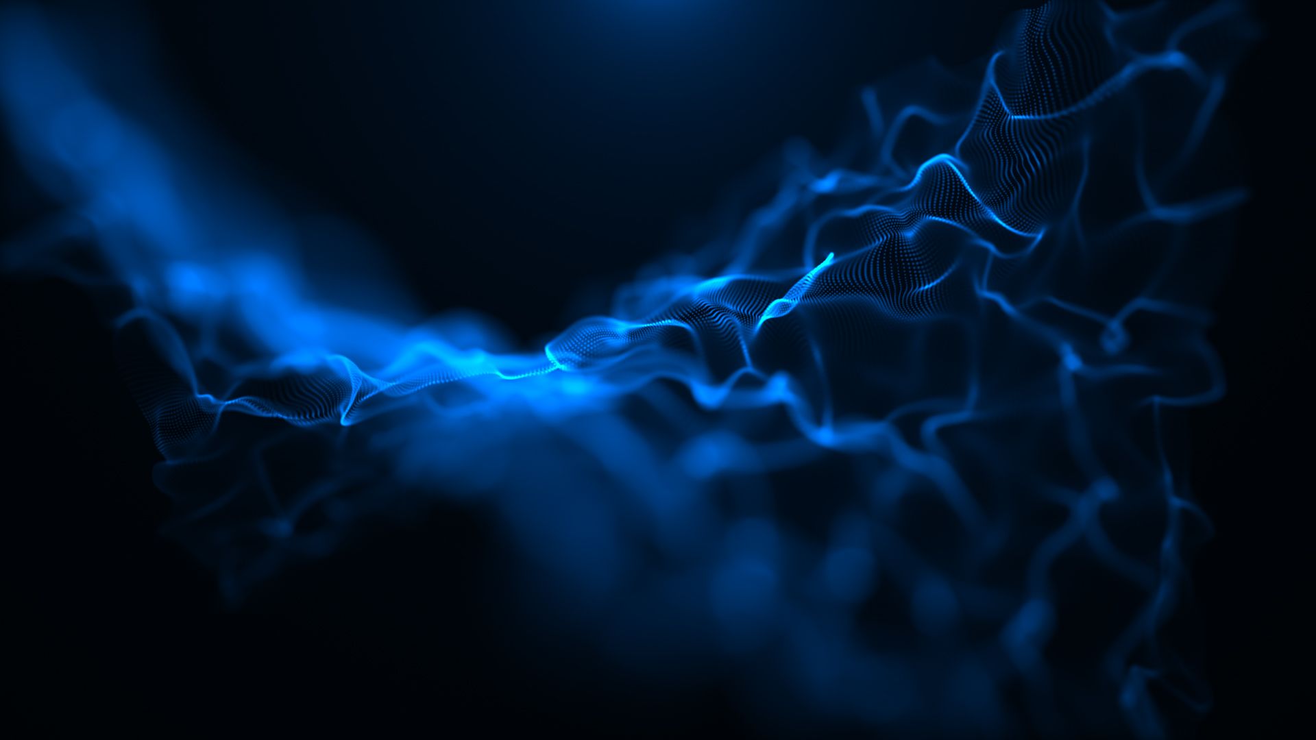 Blue Electric Waves HD Wallpaper