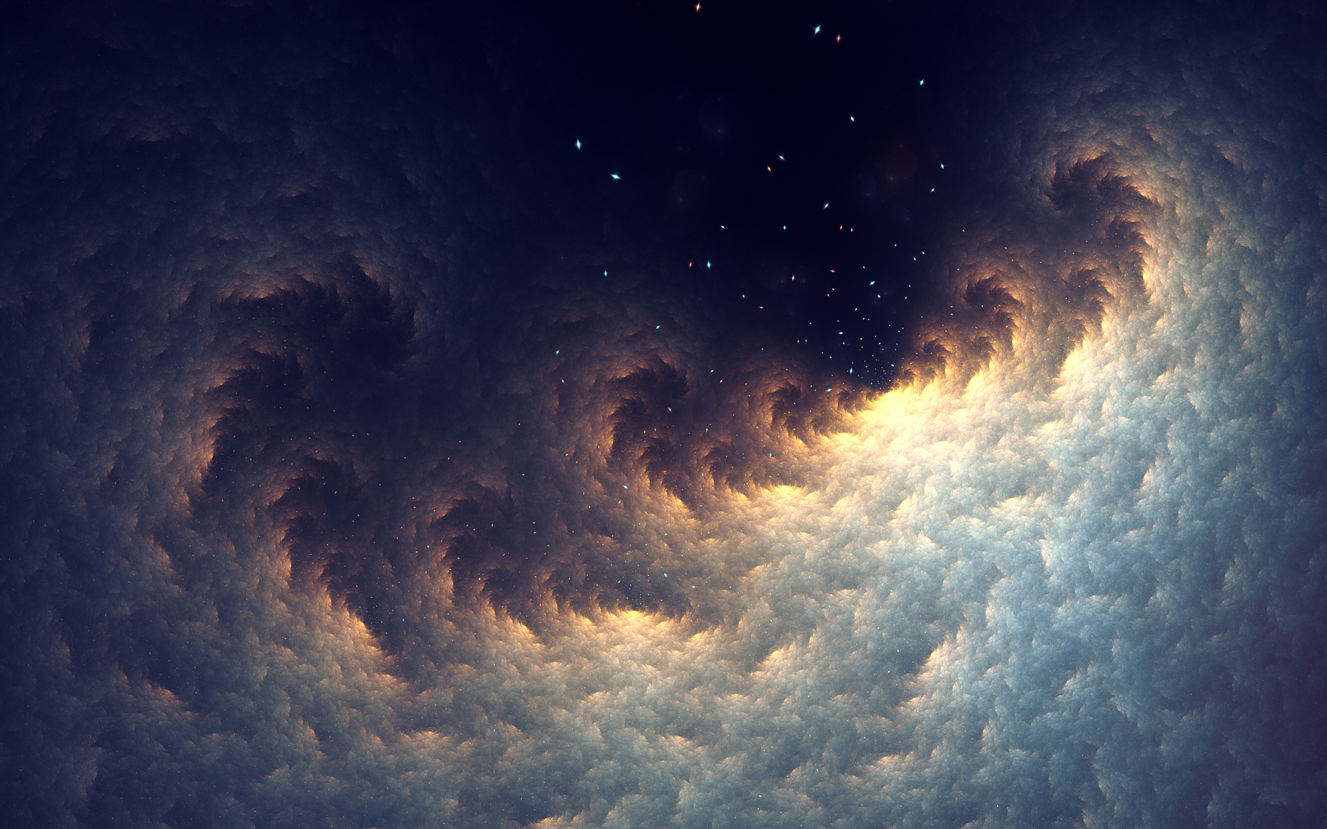 Abstract Fractal Stars Art HD Wallpaper