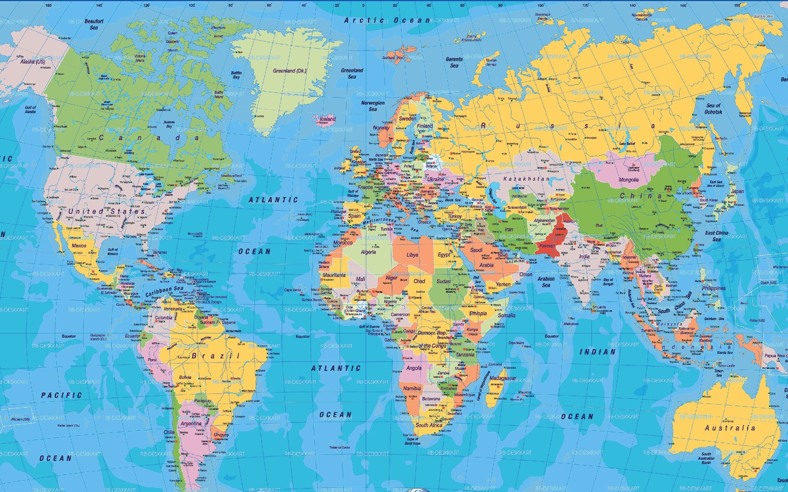 Political World Map Desktop Wallpaper At Wallpaperbro