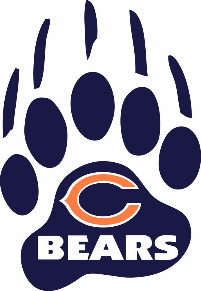 Chicago Bears Paw Logo Window Wall Decal Vinyl Car Sticker Any