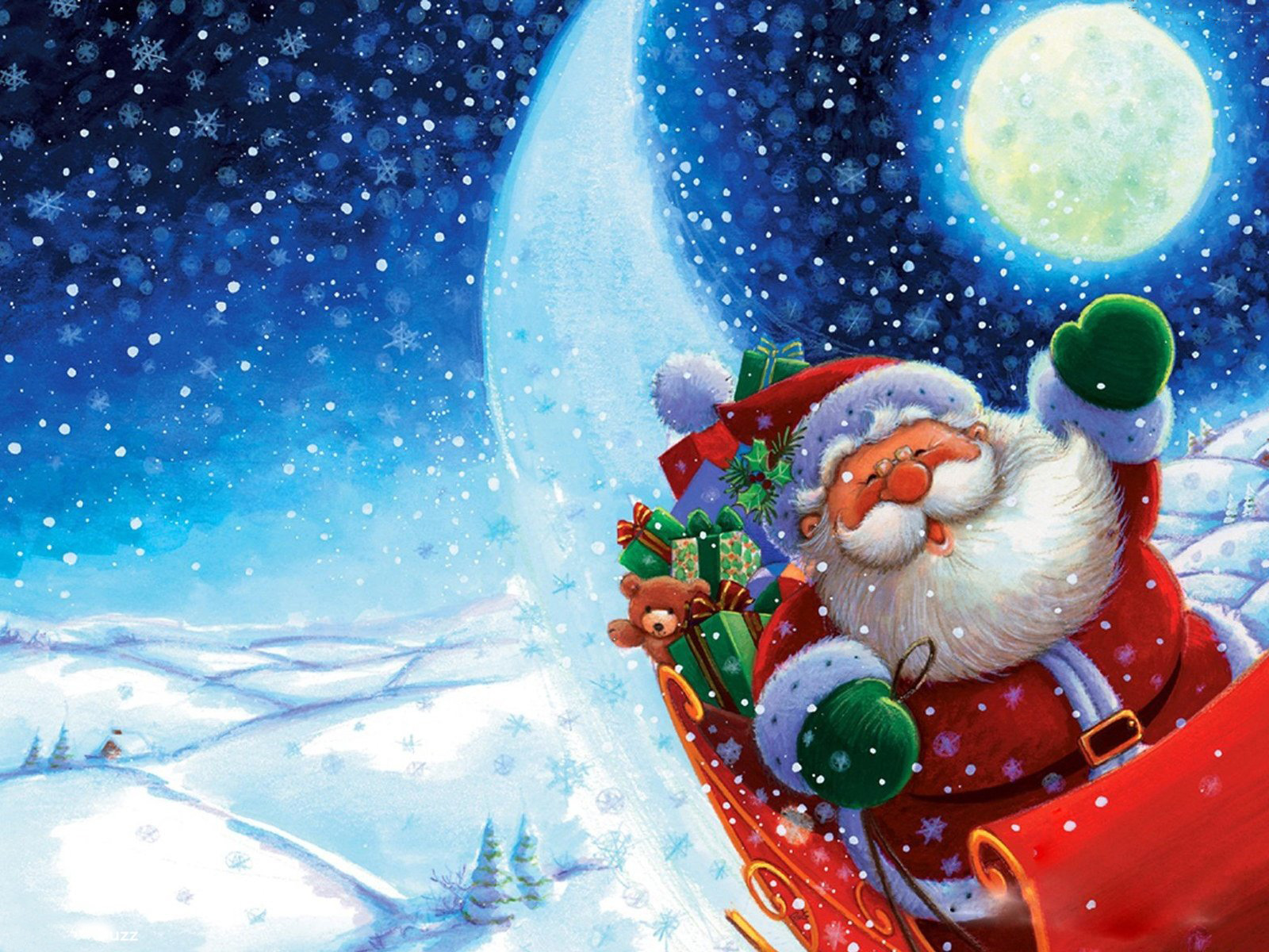 Christmas Desktop Wallpaper Funny Santa