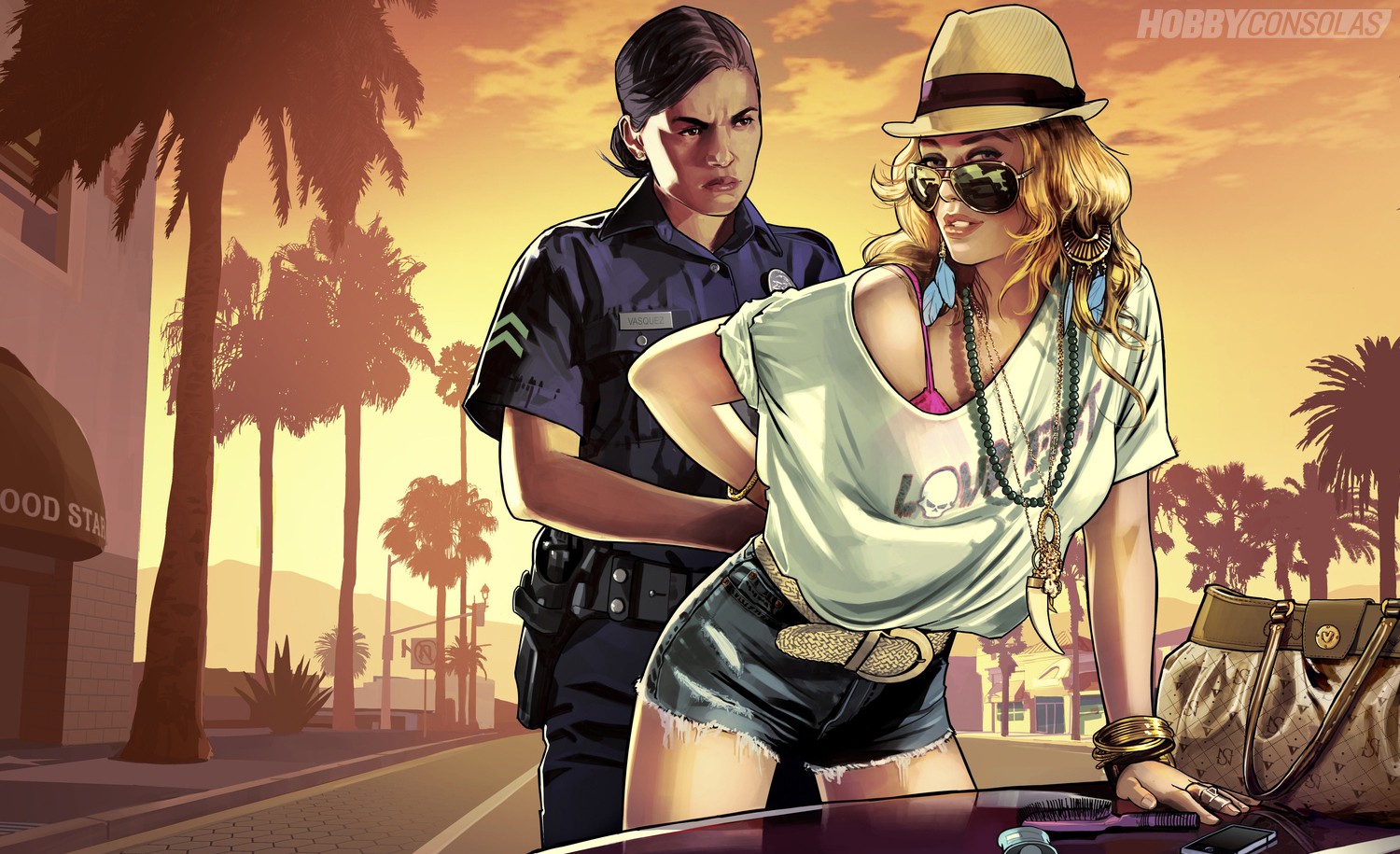 Grand Theft Auto V Wallpaper Gta Girl Cop Police Jpg