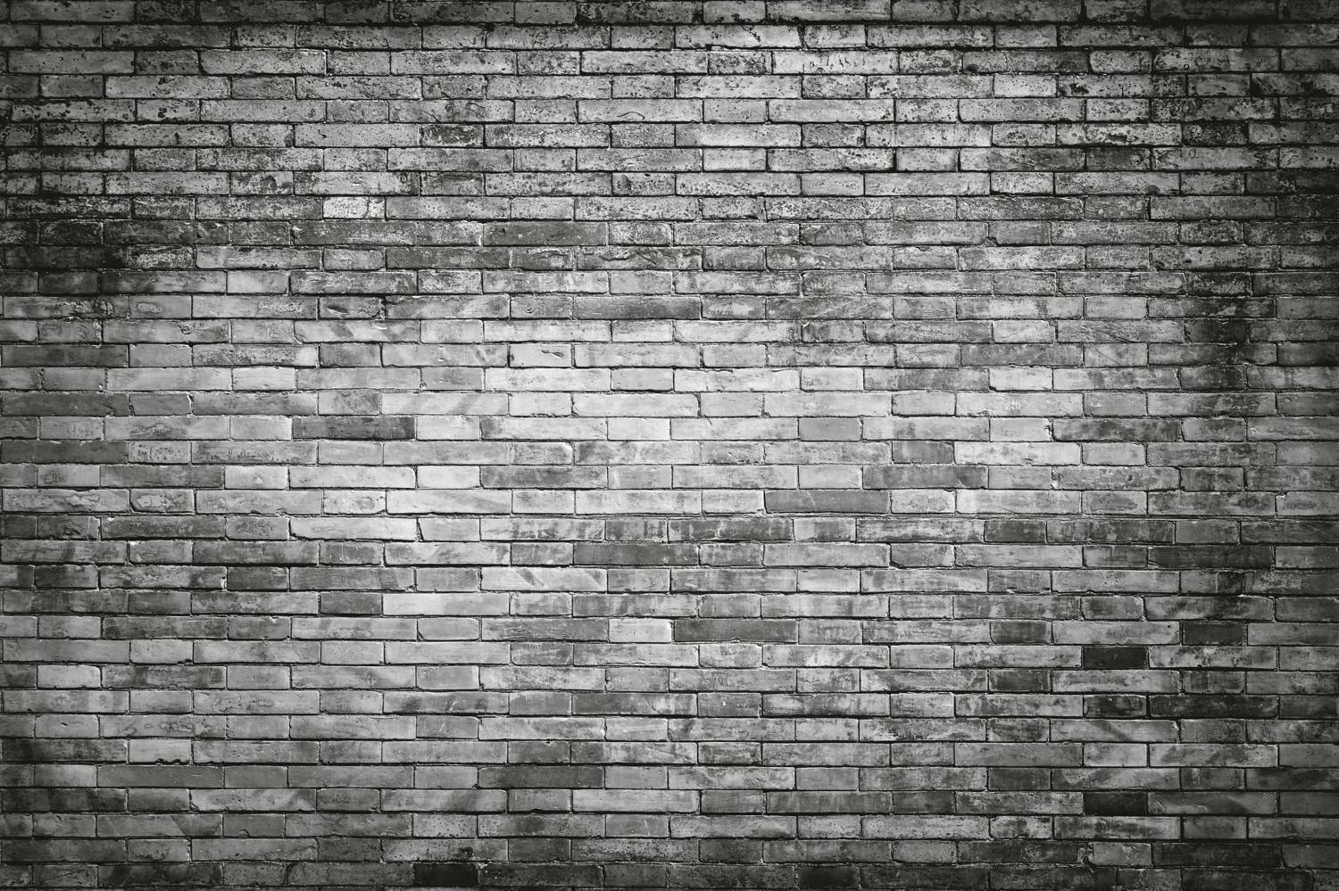 Bricks Black And White Wall Mural Photo Wallpaper