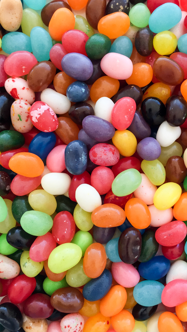 Easter Jelly Bean Candy Wallpaper For iPhone And