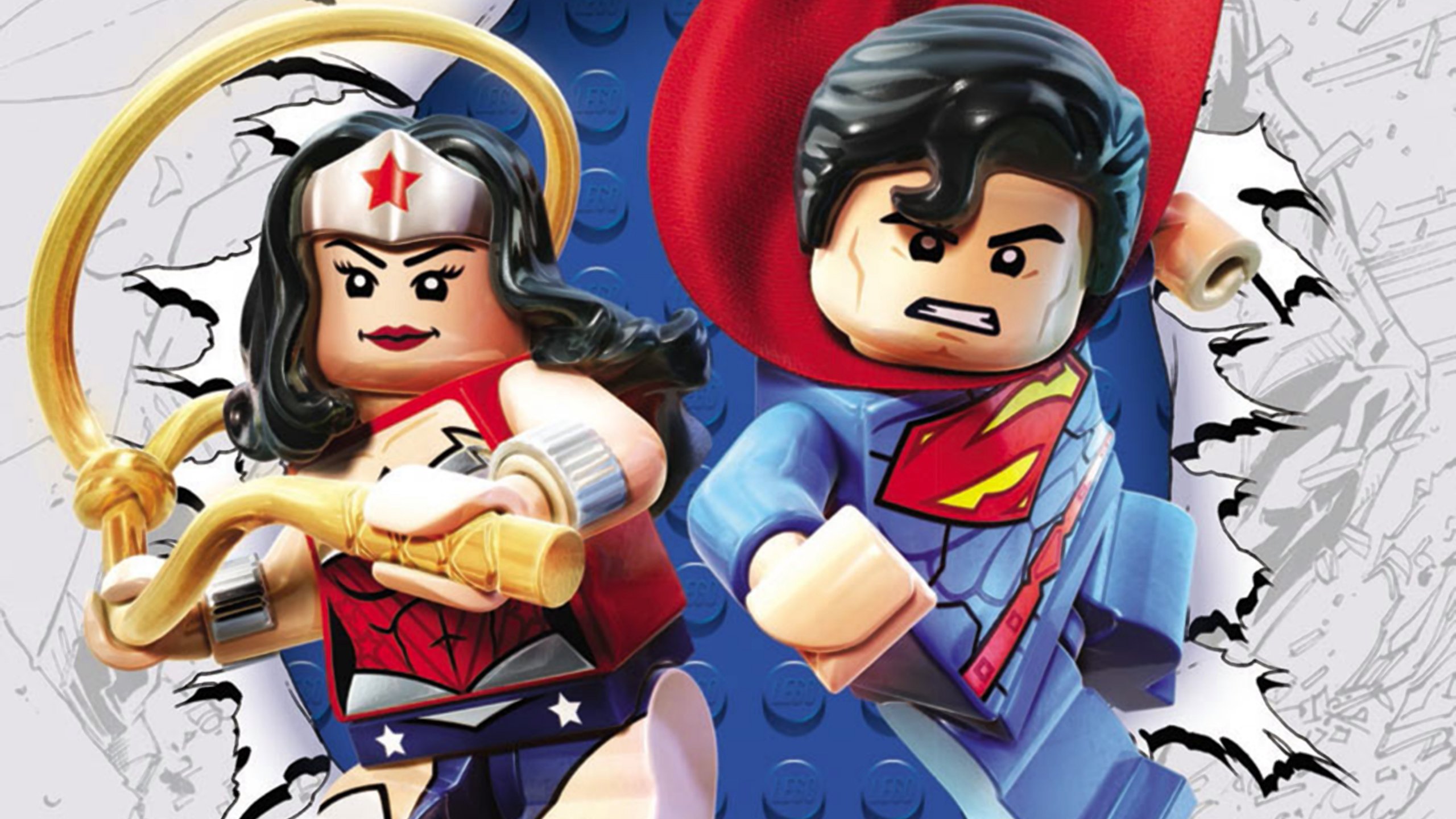 Lego Superman And Wonder Woman Wallpaper