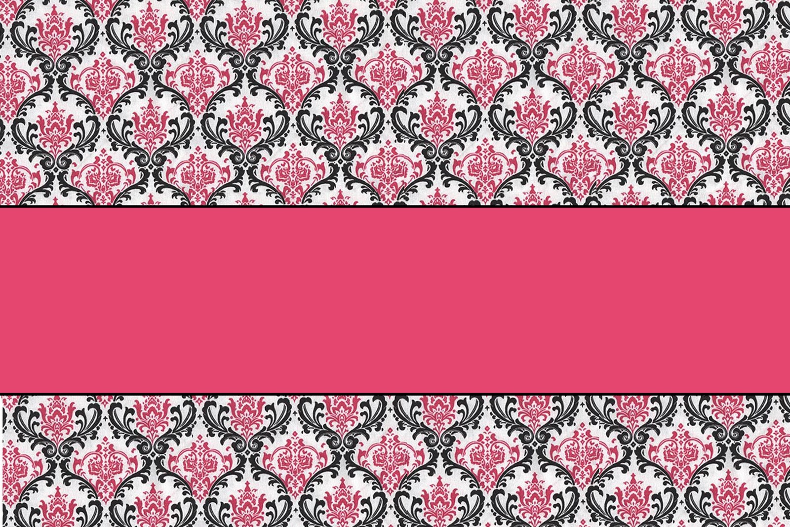 Hunt Announcements And Invites Pink Black Damask