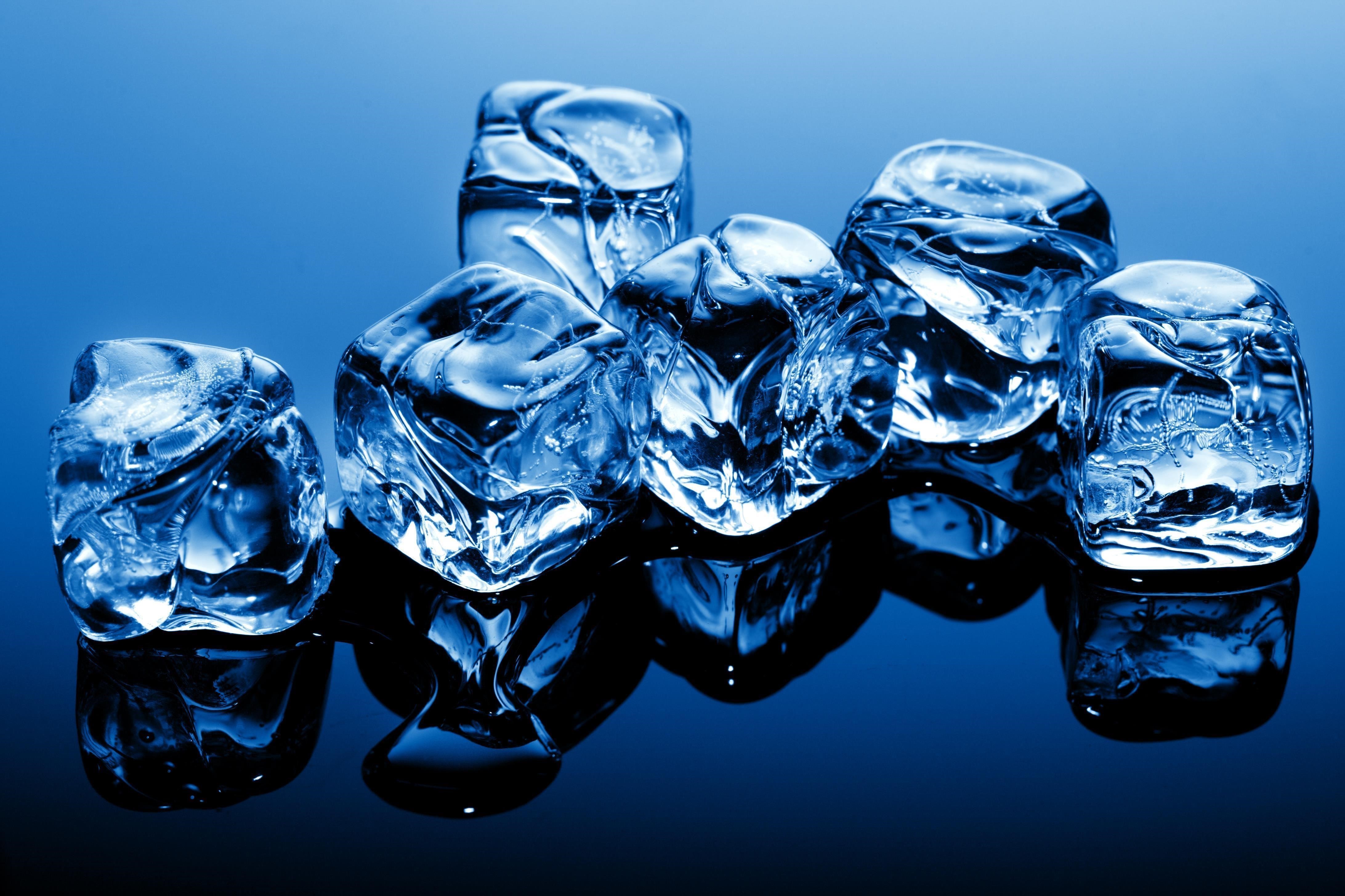 Ice Wallpaper Abstract Cubes Blue Frozen Water