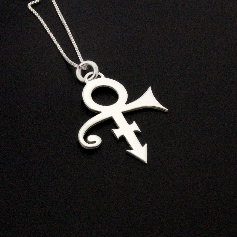 Prince Symbol Flower Prince symbol necklace silver
