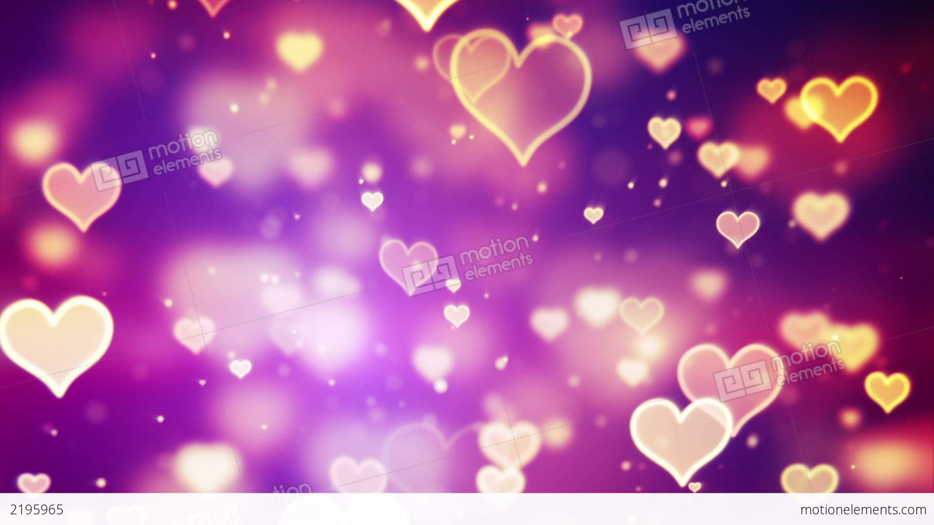 Shining Hearts Bokeh Loopable Romantic Background Stock