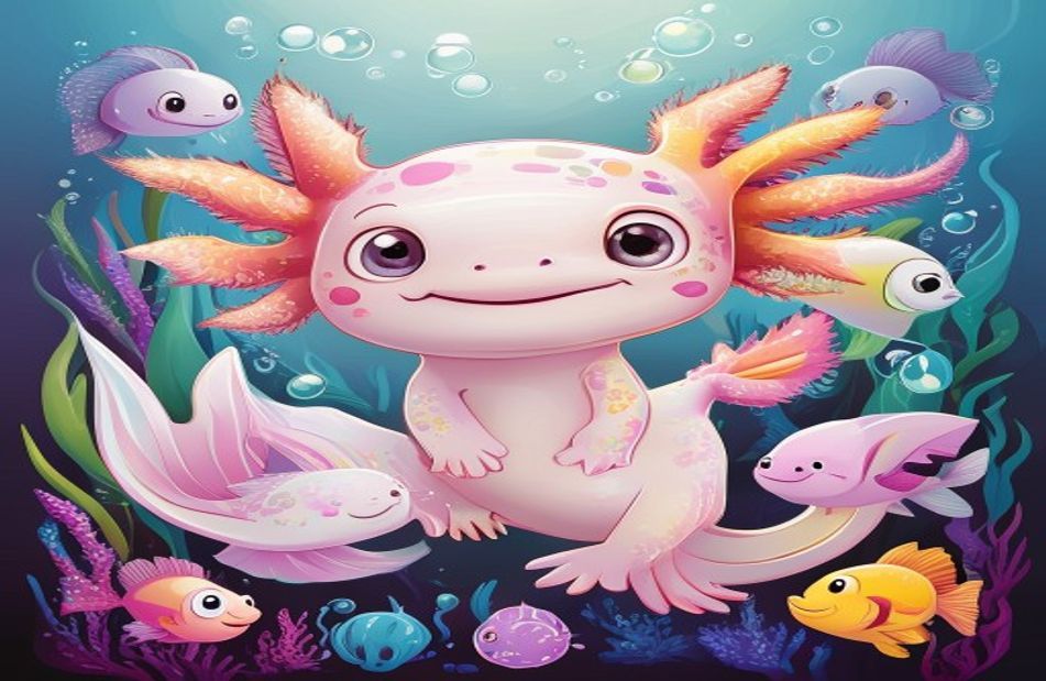Kawaii Axolotl Wallpaper