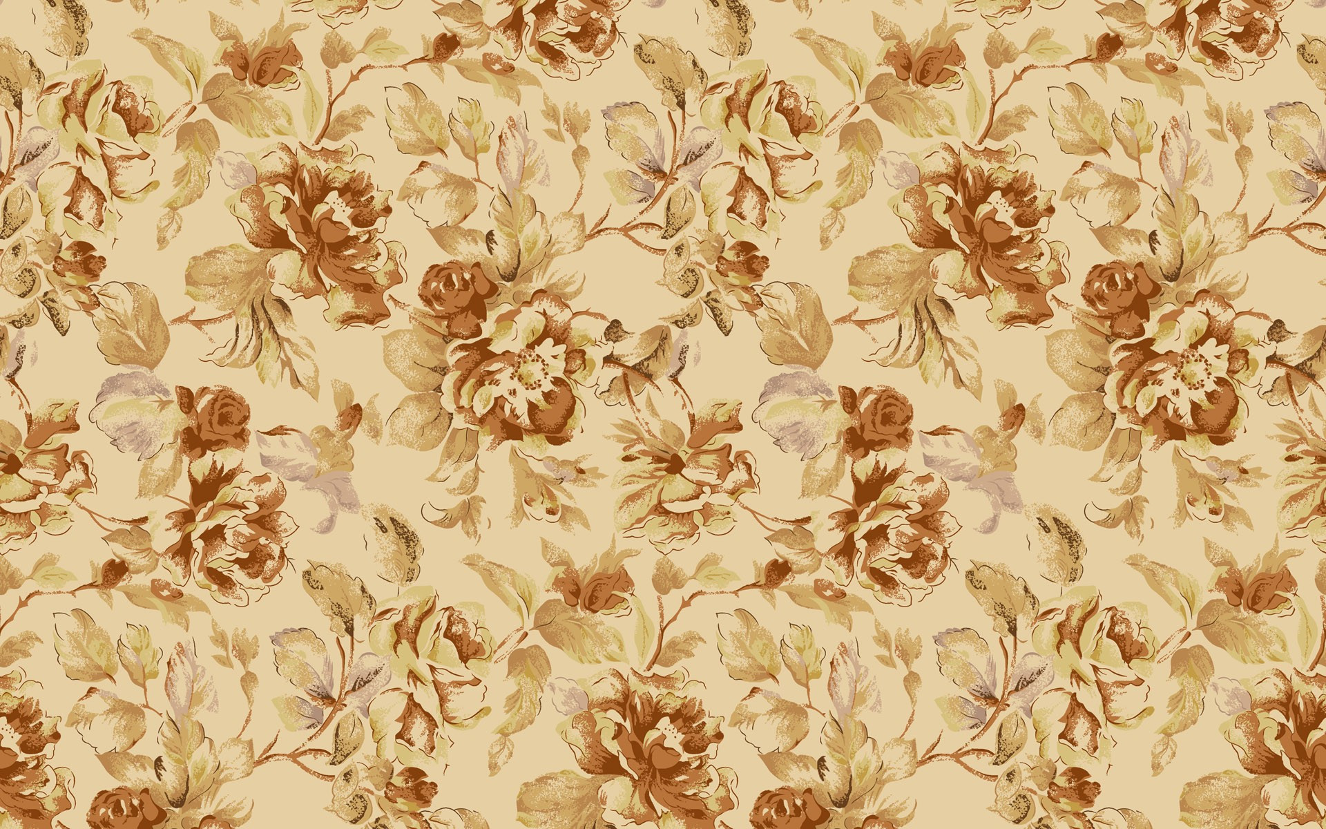 Vintage Floral Pattern Wallpaper