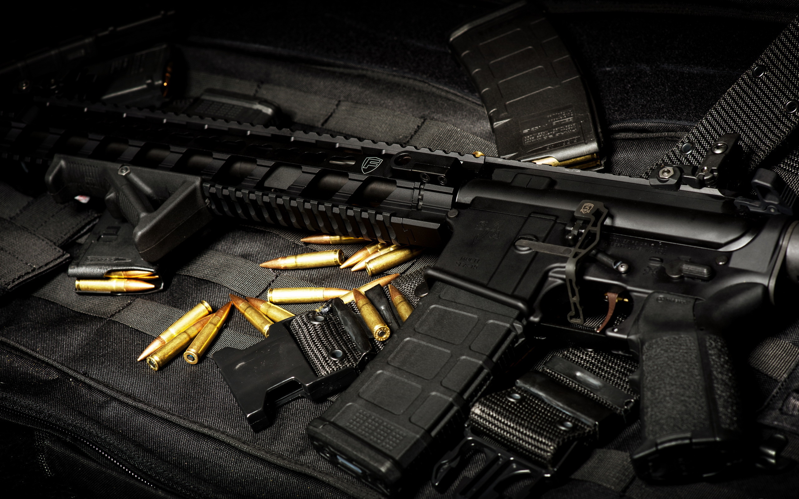 Automatic weapon ammo gun military police wallpaper