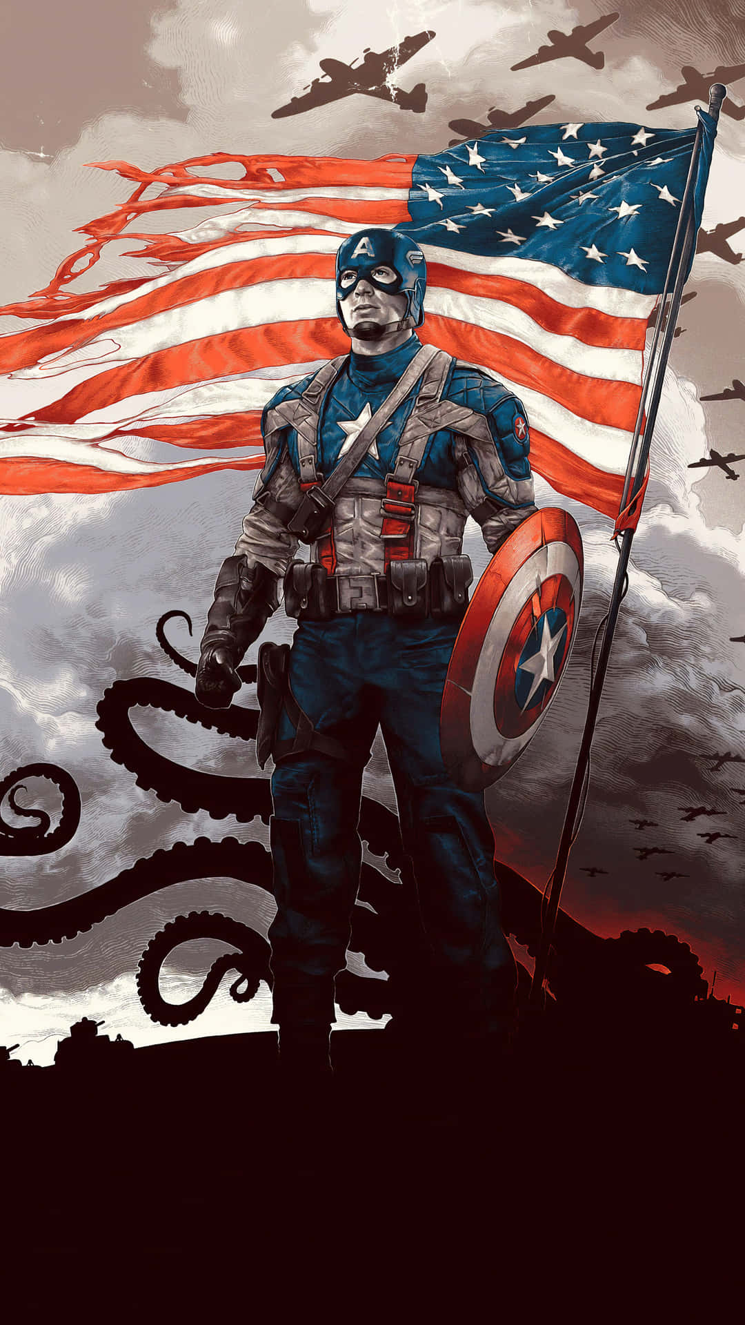 Captain America Octopus Movie Wallpaper