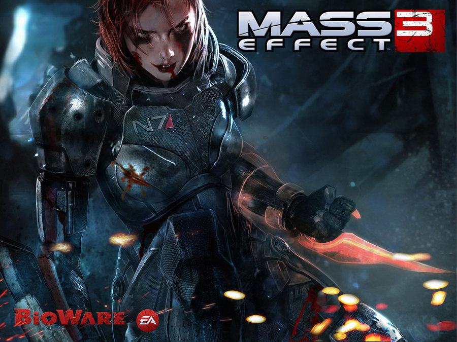 Mass Effect Femshep Battle Damage By Zapf001