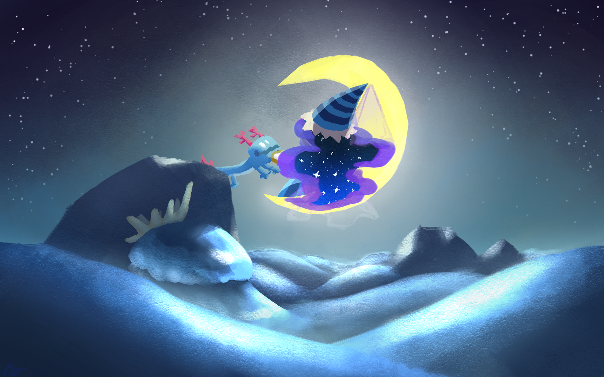 A Painting Of Sea Fairy And Moonlight Cookie Thought I D Share My