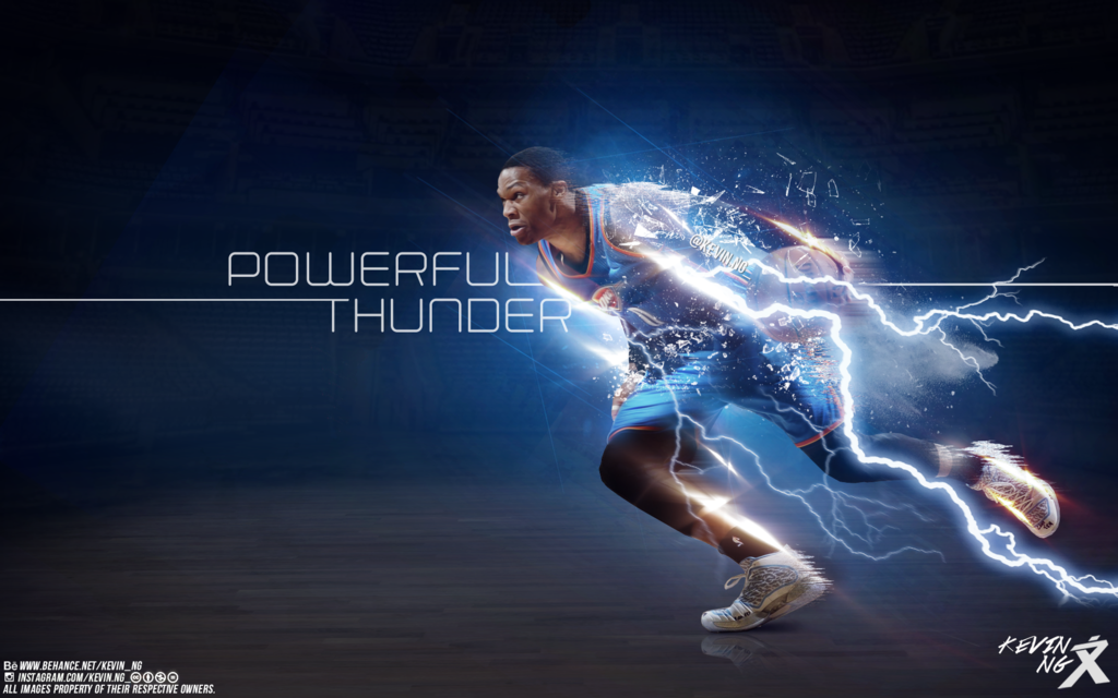 Russell Westbrook Powerful Thunder Wallpaper By Kevin Tmac