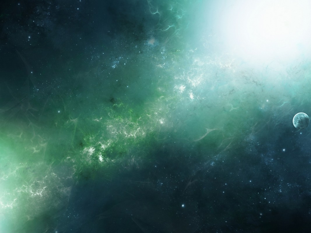 Green Nebula Wallpaper HD