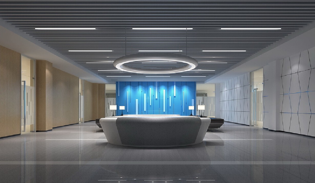 3d Rendering Ceiling Lights And Partition House