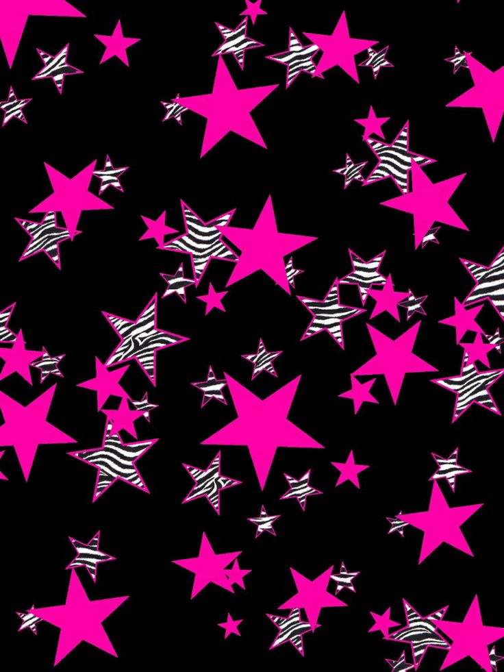 Zebra Pink Stars Star Background Wallpaper Junk