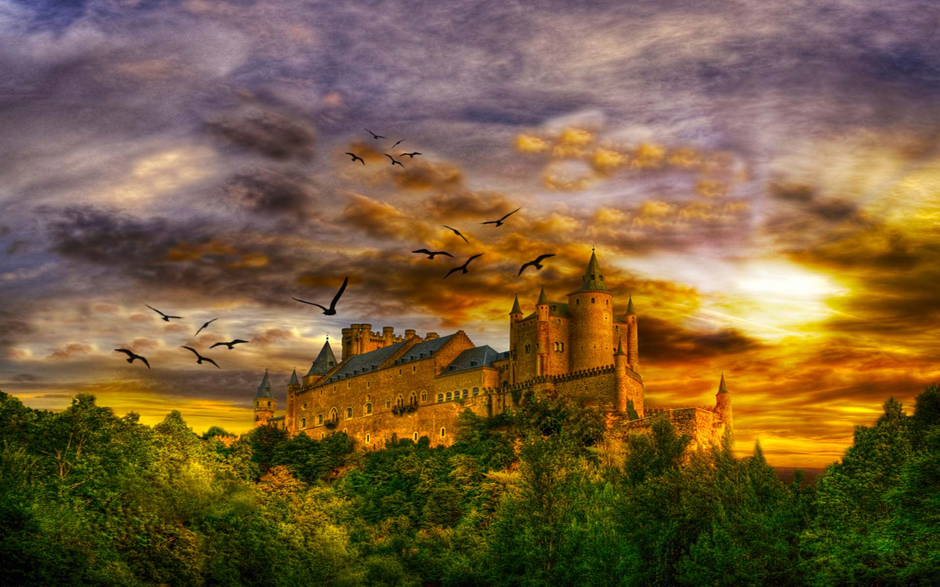 Fantasy Castle HD Wallpaper Movie