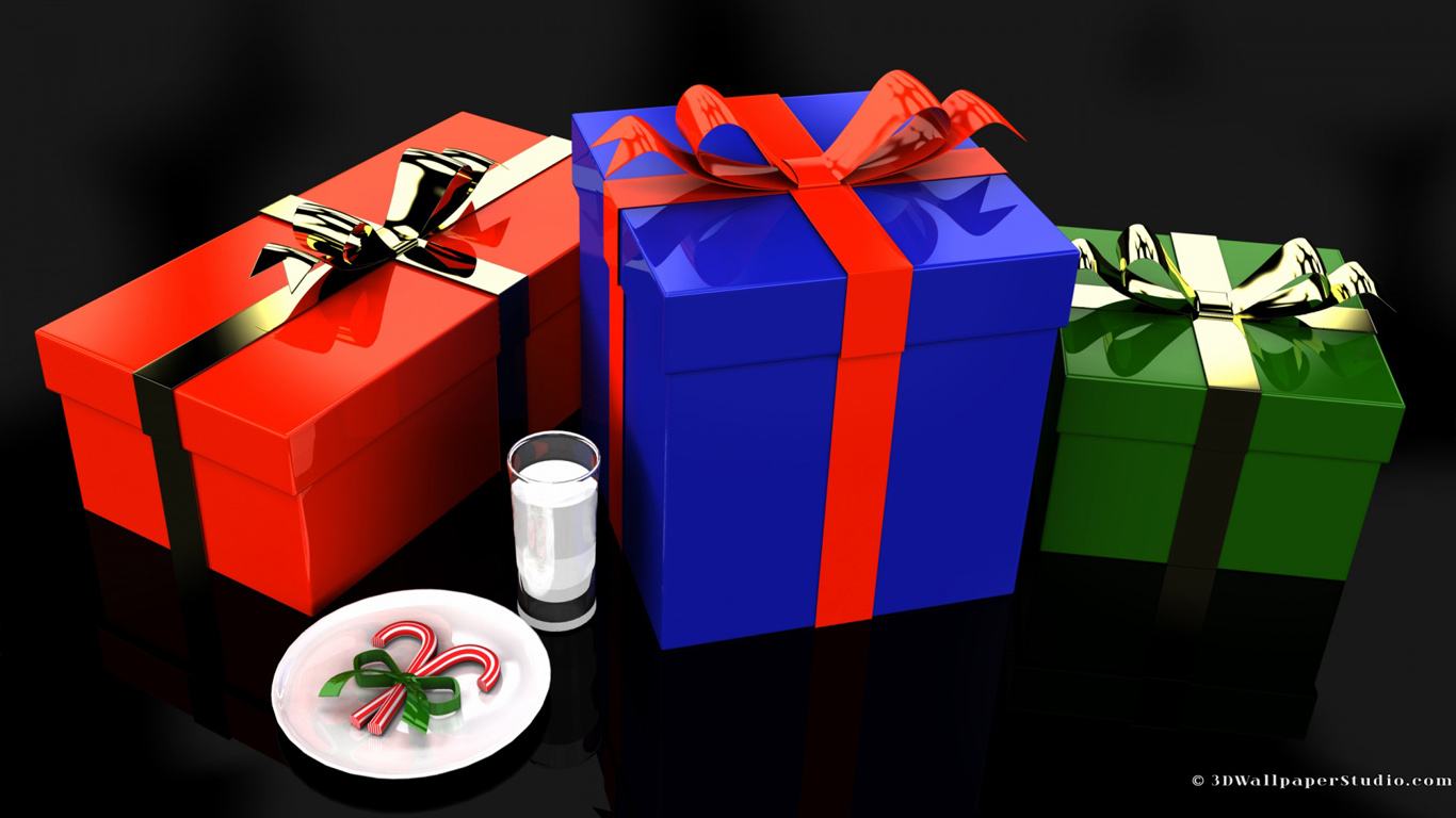 Background Christmas Gifts Wallpaper