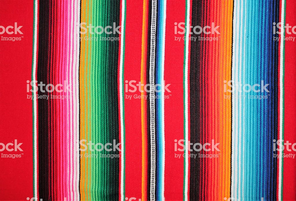 Mexico Fabric Poncho Serape Mexican Background With Copy Space