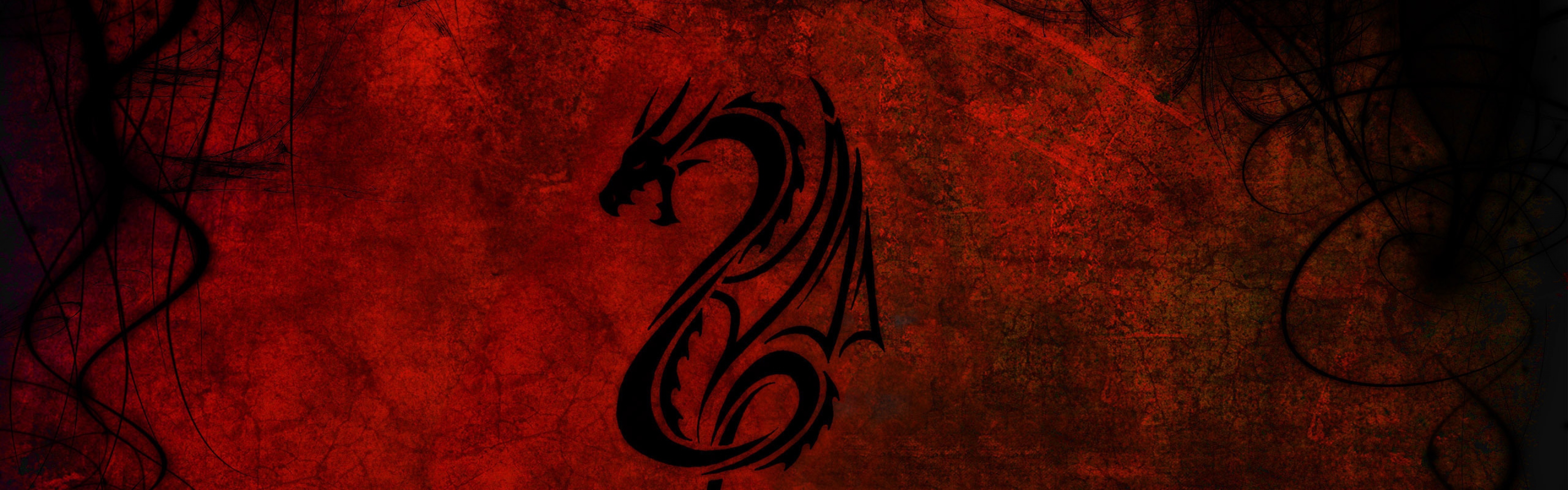 Wallpaper Style Abstract Dragon Dual Wide HD