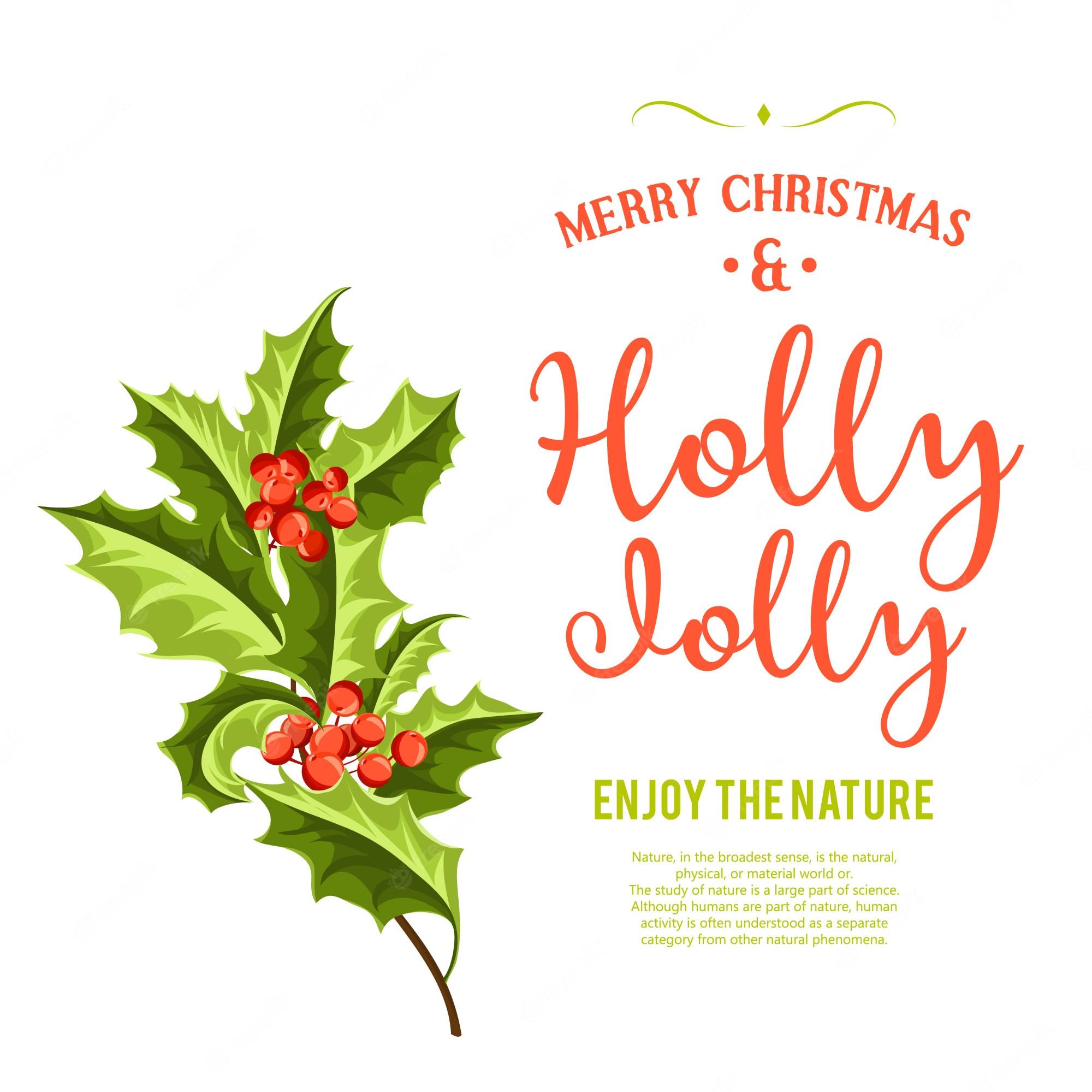 Holly Jolly Christmas Image Vectors Stock Photos Psd