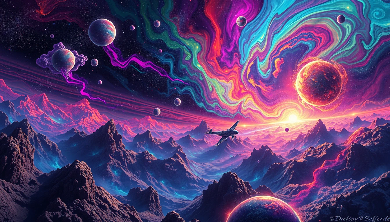 Trippy Space Wallpaper