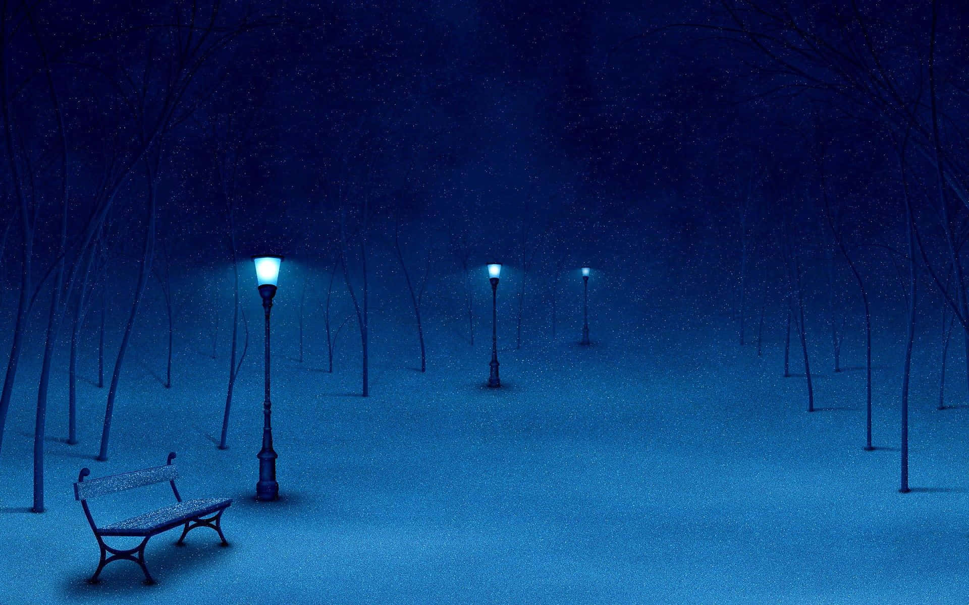 Winter Night Desktop Wallpaper
