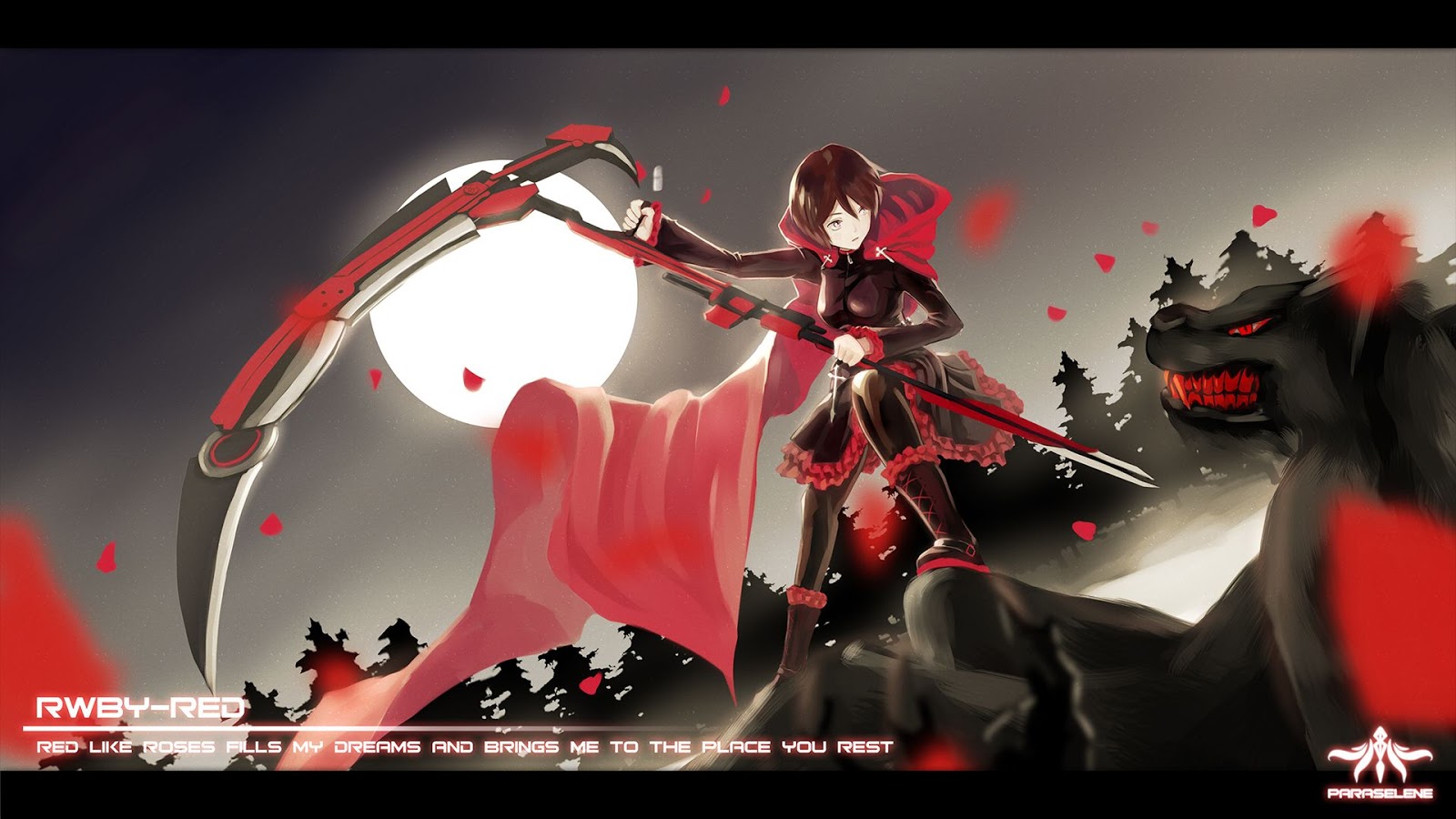 Rwby Ruby Anime Girl Death Scythe Wolf HD Wallpaper Desktop Pc