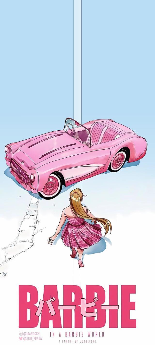 Barbie Movie Film Fan Art Akira Spoof Phone Wallpaper