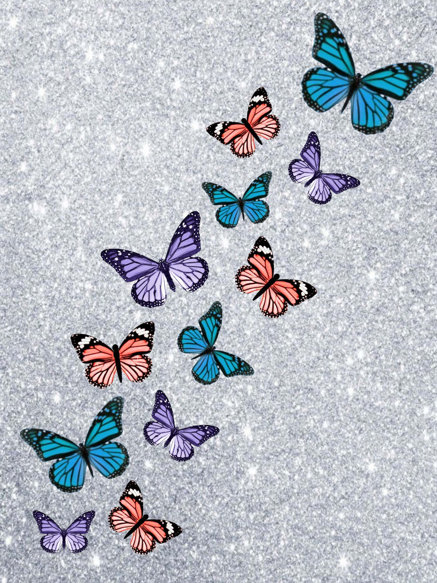 Glitter Butterfly Wallpaper
