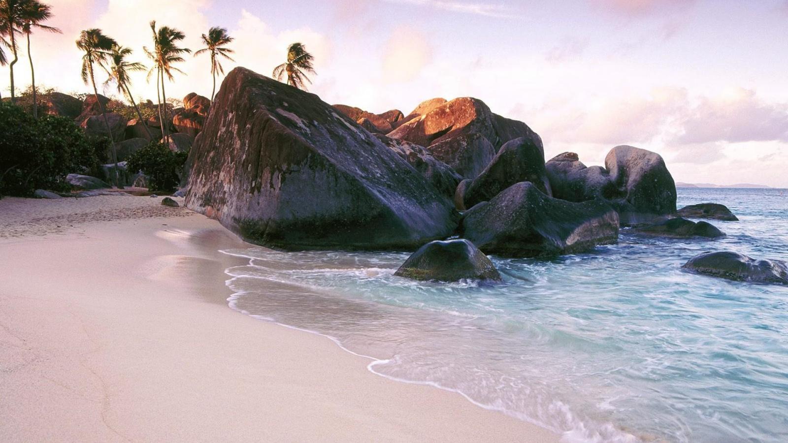 Island At Sunset British Virgin Islands West Indies Wallpaper