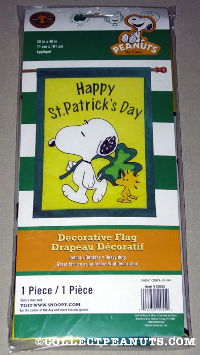 Snoopy Woodstock With Clover Happy St Patrick S Day Flag