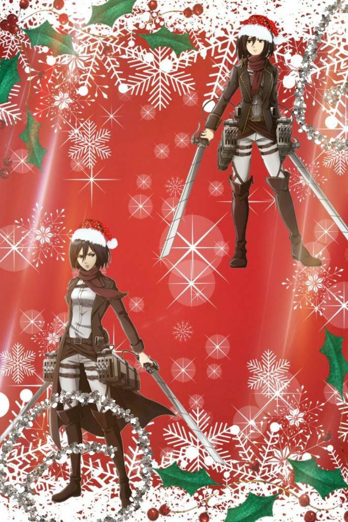 Mikasa Christmas Wallpaper Attack On Titan Amino