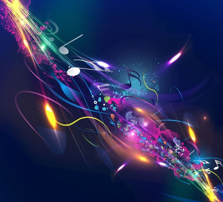 Abstract Music Design Background Vector Illustration Free Vector
