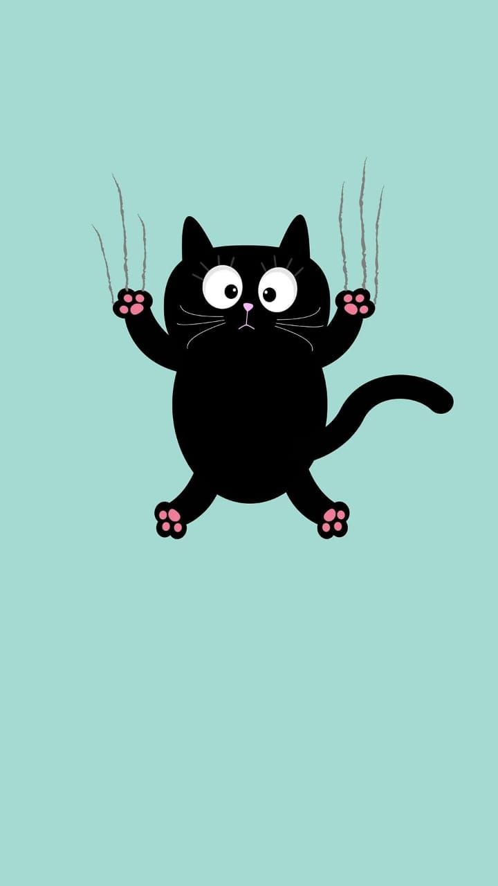 Free download Cartoon Black Cat Wallpaper Iphone 720x1280 Wallpaper  teahubio [720x1280] for your Desktop, Mobile & Tablet | Explore 15+ Cat Cartoon  Black HD Wallpapers | Wallpaper Black Cat, Cartoon Cat Wallpaper,