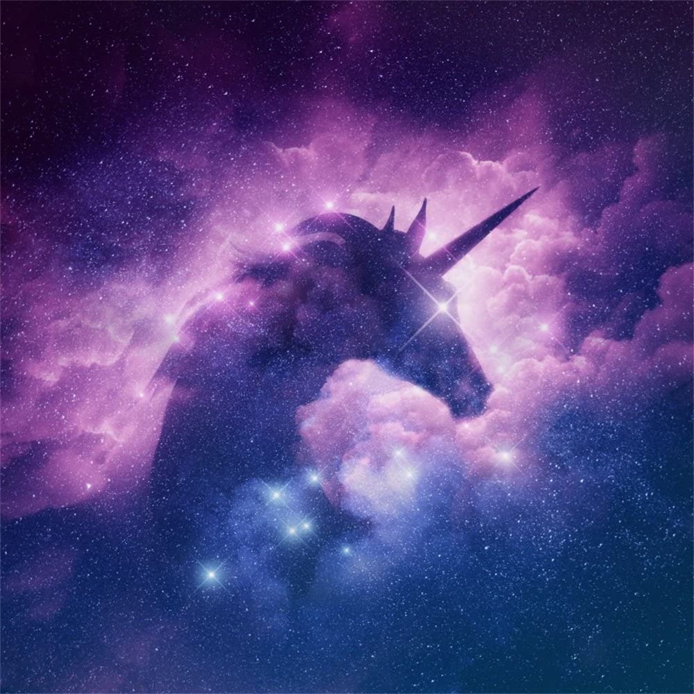 Amazon Lfeey Starry Stars Unicorn Silhouette Backdrop