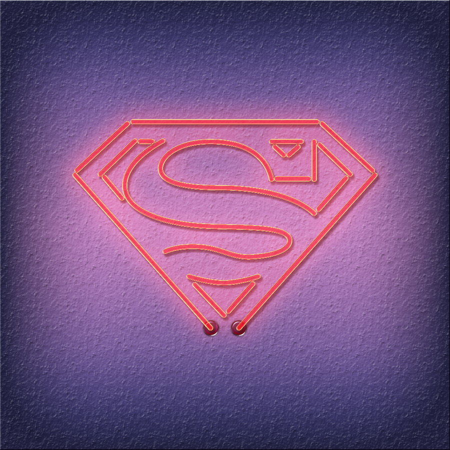 Neon Superman iPad Wallpaper by TheDoLittle on